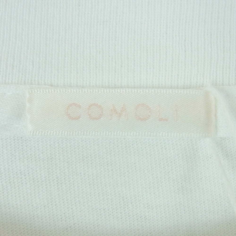 COMOLI コモリ 25SS B01-05009 コットン ジャージ 長袖 Tシャツ カットソー 日本製 ホワイト系 3【中古】