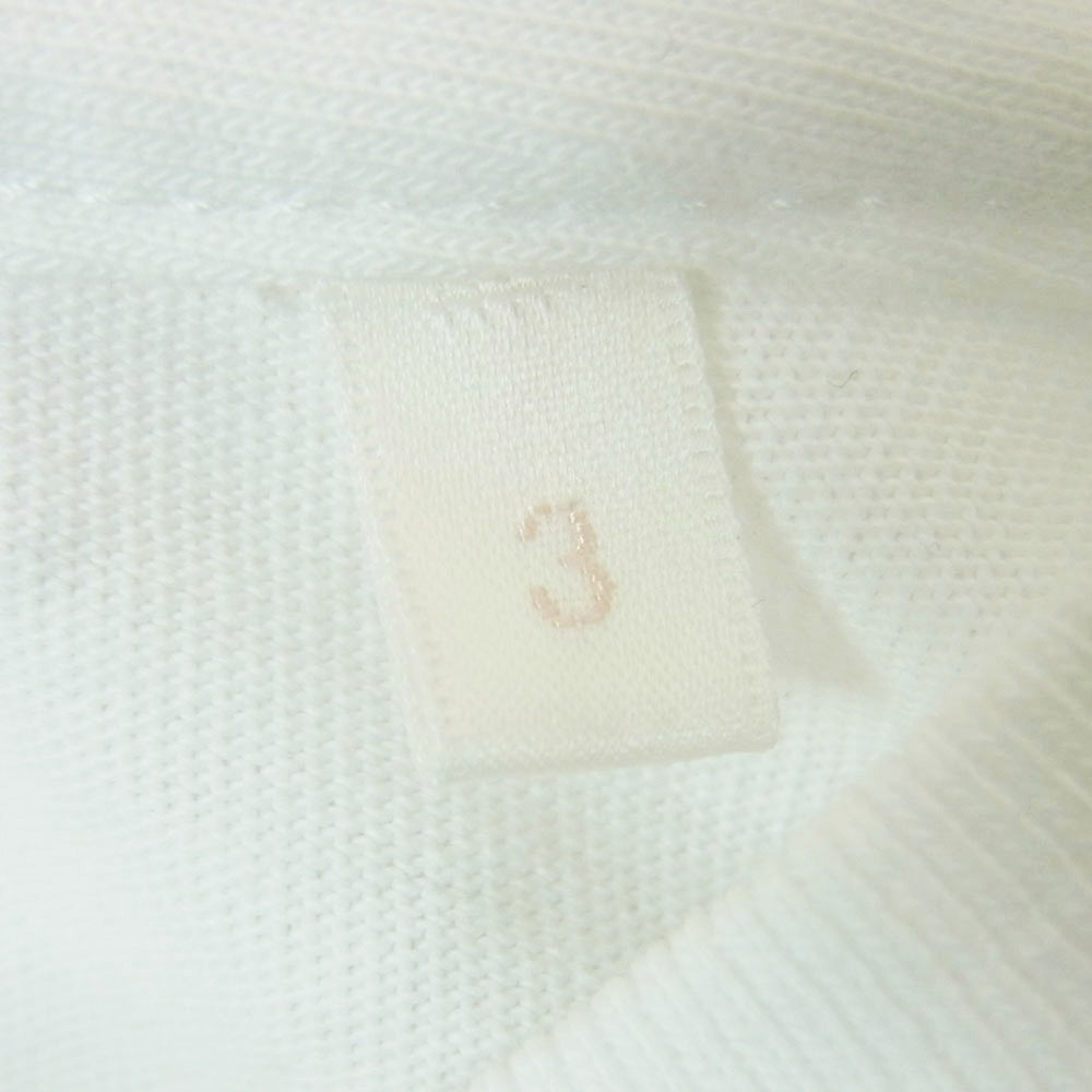 COMOLI コモリ 25SS B01-05009 コットン ジャージ 長袖 Tシャツ カットソー 日本製 ホワイト系 3【中古】