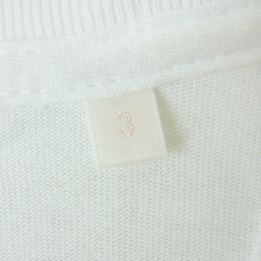 COMOLI コモリ 25SS B01-05009 コットン ジャージ 長袖 Tシャツ カットソー 日本製 ホワイト系 3【中古】