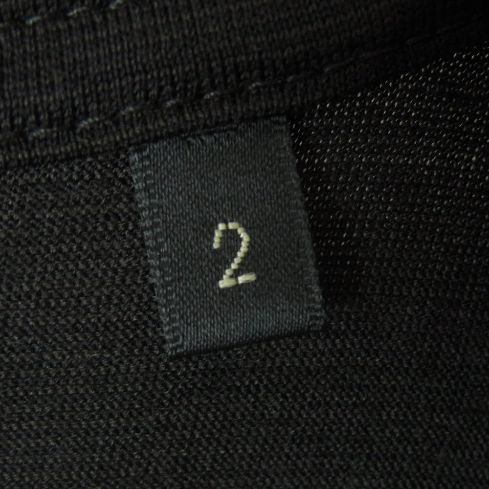 COMOLI コモリ 23ss X01-05013 サマーウール 天竺 半袖 Tシャツ ウール 日本製 ブラック系 2【中古】