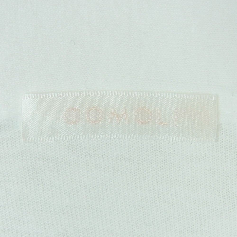 COMOLI コモリ 24ss Z01-05025 ジャージ プルオーバー 長袖 シャツ コットン 日本製 ホワイト系 2【中古】