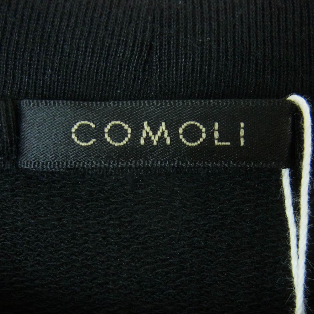 COMOLI コモリ 20SS R01-05002 Long Sleeve T shirt コットン シルク ロング スリーブ カットソー ブラック系 2【中古】