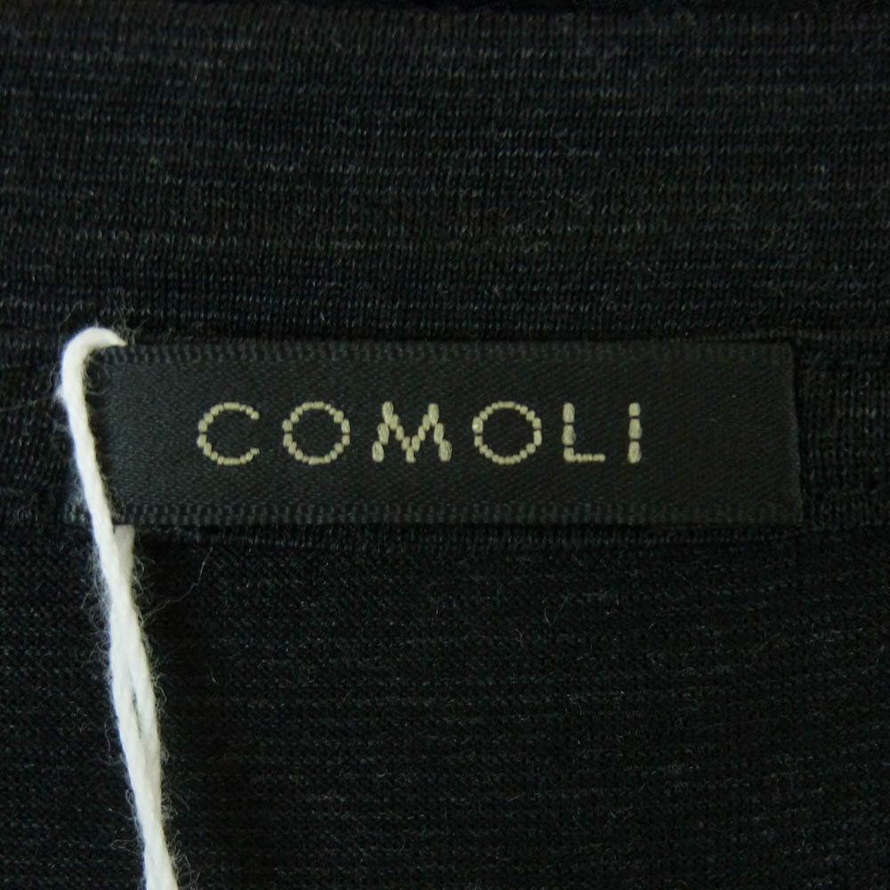 COMOLI コモリ 24SS Z01-05022 サマーウール 長袖 クルー Tシャツ 日本製 チャコール系 2【中古】