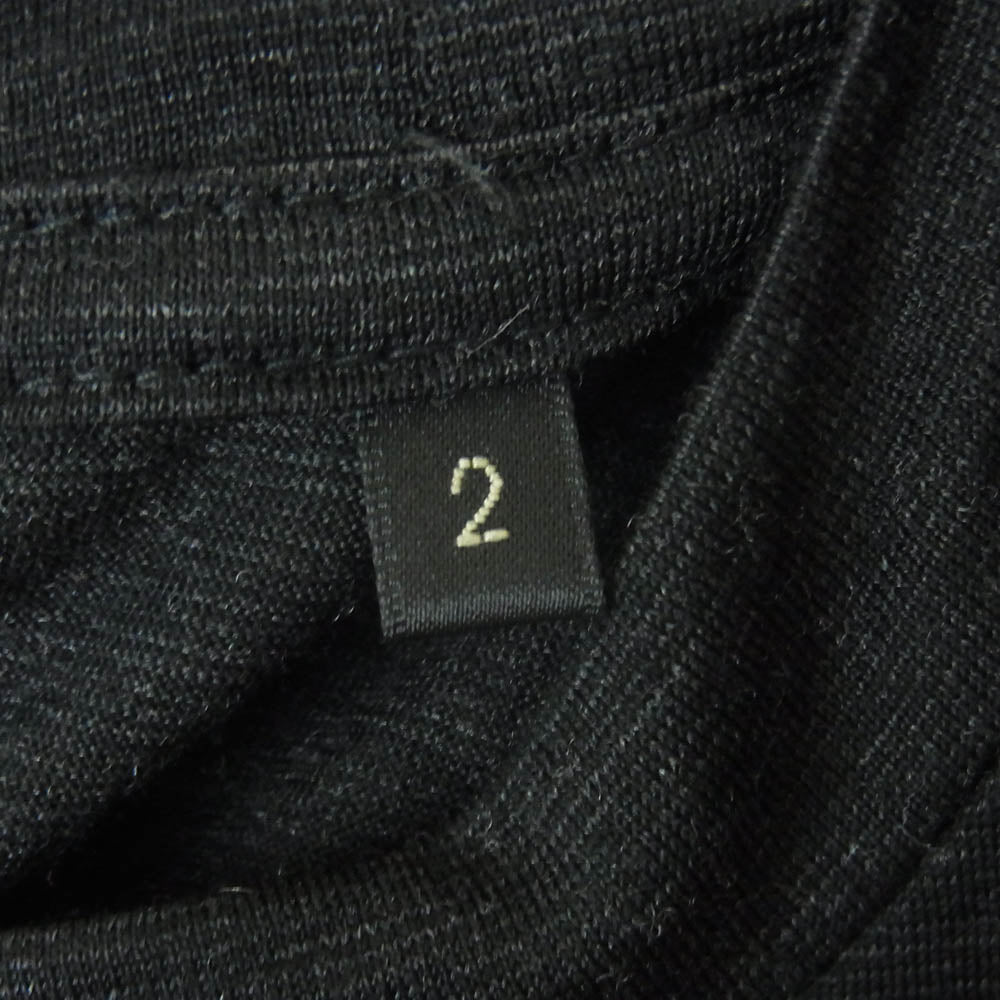 COMOLI コモリ 24SS Z01-05022 サマーウール 長袖 クルー Tシャツ 日本製 チャコール系 2【中古】