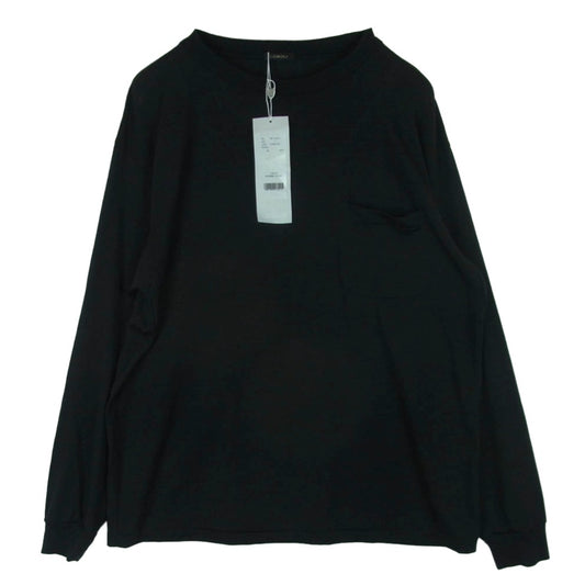 COMOLI コモリ 25SS B01-05015 サマーウール 長袖 Tシャツ カットソー 日本製 チャコール系 2【中古】