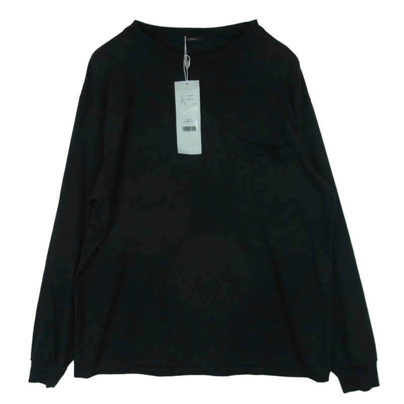 COMOLI コモリ 25SS B01-05015 サマーウール 長袖 Tシャツ カットソー 日本製 チャコール系 2【中古】