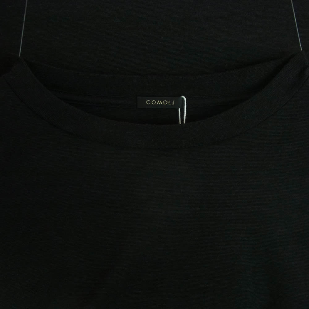 COMOLI コモリ 25SS B01-05015 サマーウール 長袖 Tシャツ カットソー 日本製 チャコール系 2【中古】
