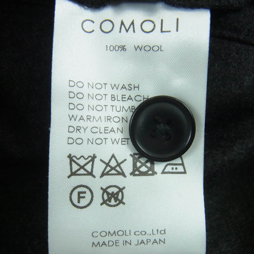 COMOLI コモリ 24aw A03-03022 ウール フラノ パンツ ボトム 日本製 チャコール系 2【中古】