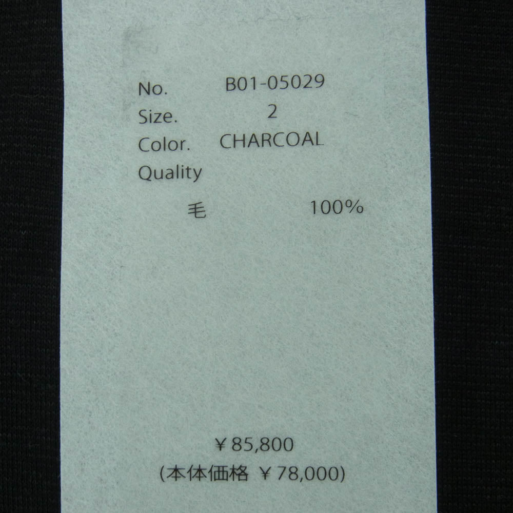 COMOLI コモリ 25SS B01-05029 サマーウール テーラード ジャケット 日本製 チャコール系 2【美品】【中古】