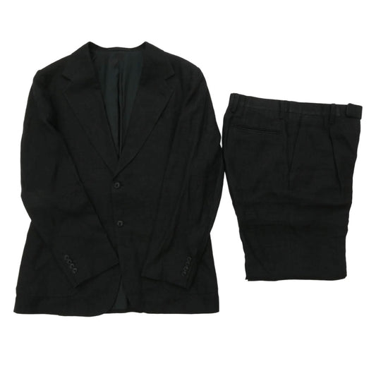 COMOLI コモリ 23ss X01-08002 リネン スーツ セットアップ ブラック系 3【中古】