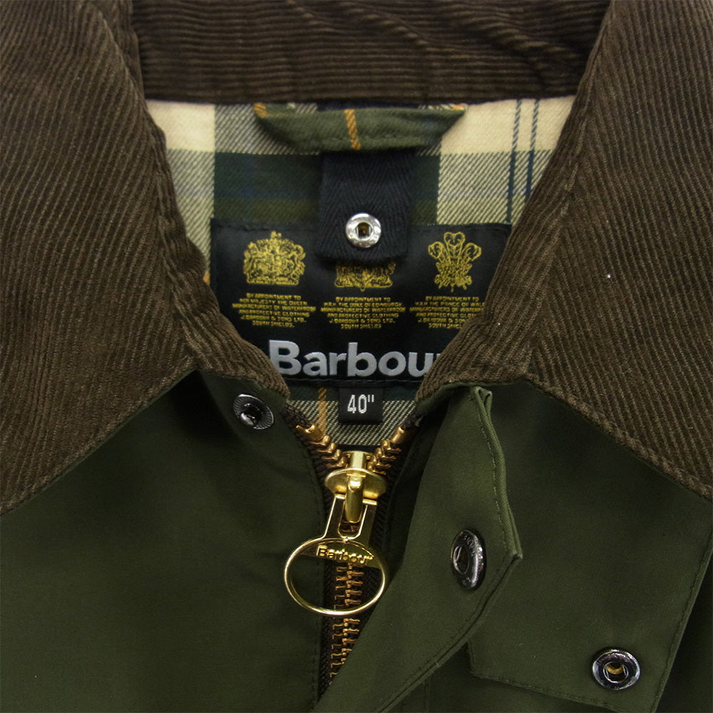 Barbour バブアー 1802261 BEDALE SL ビデイル ノンオイルド ジャケット モスグリーン系 40【中古】