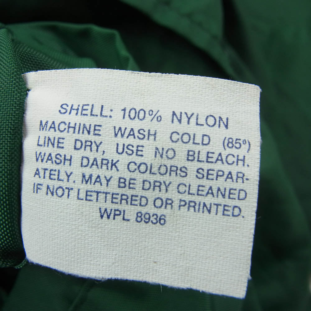 デロング 80～90’s USA製 バック刺繍 チーム ナイロンブルゾン スタジャン グリーン系 XXL【中古】