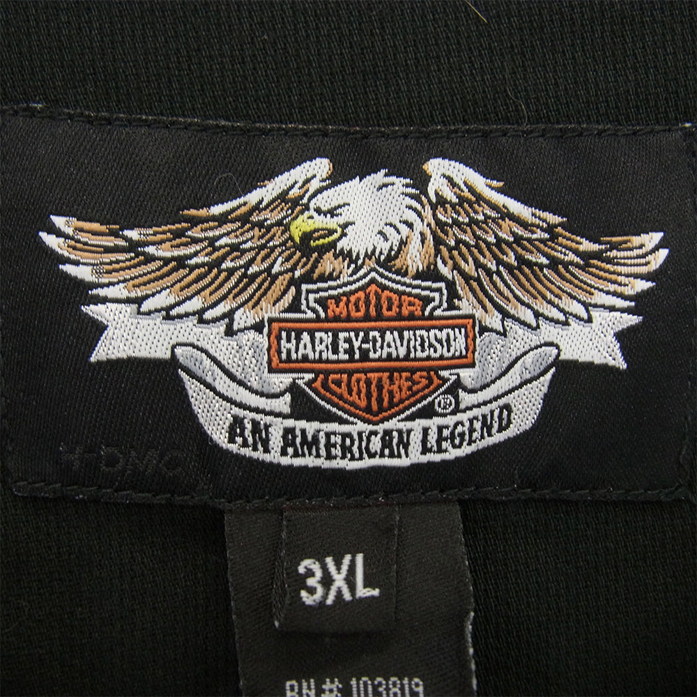 HARLEY DAVIDSON ハーレーダビッドソン ワッペン付 半袖ワークジャケット ホワイト系 3XL【中古】