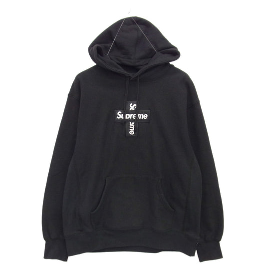 Supreme シュプリーム 20AW Cross Box Logo Hooded Sweatshirt クロスボックスロゴ フーデッド パーカー スウェットシャツ ブラック系 M【中古】
