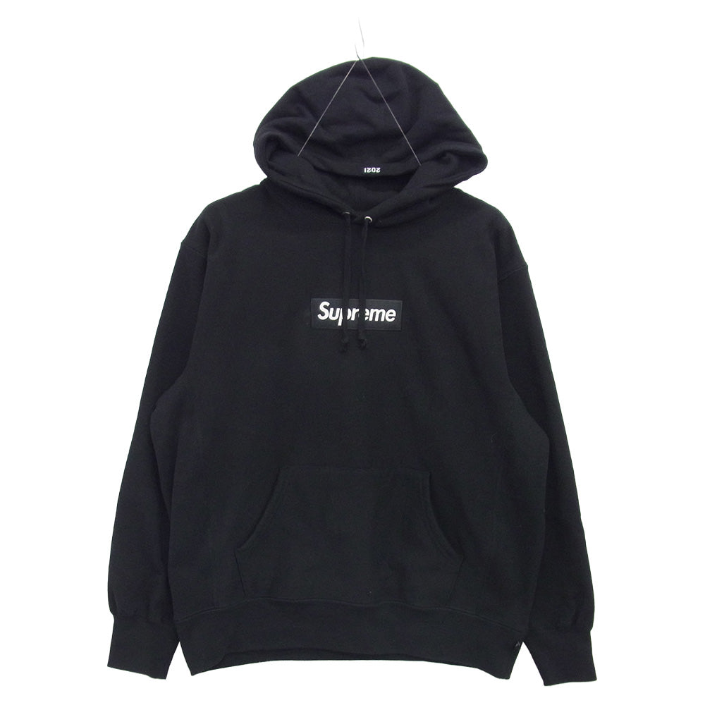 Supreme シュプリーム 21AW Box Logo Hooded Sweatshirt ボックスロゴ フーデッド スウェットシャツ プルオーバー パーカー ブラック系 M【中古】