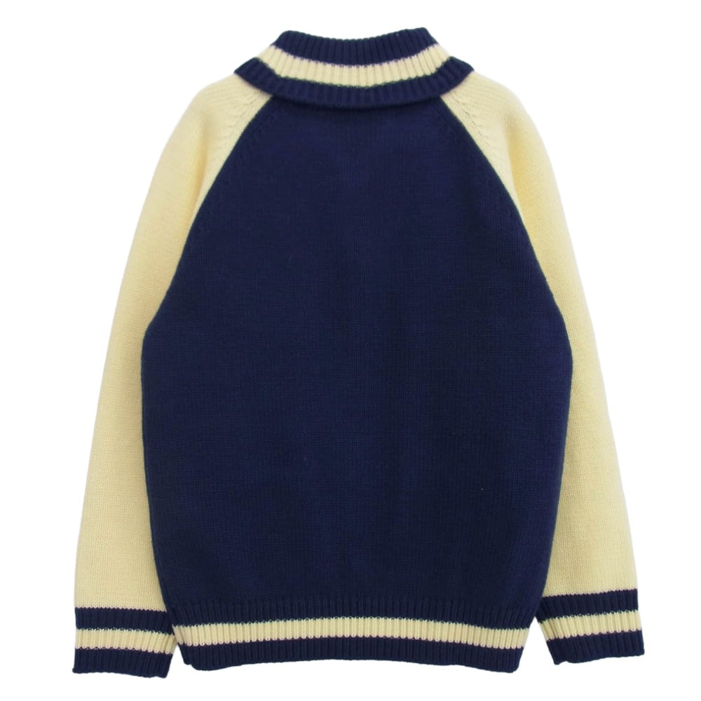 Champion チャンピオン 24FW C8-A606 直営限定コレクション ジップ ウール ジャケット ネイビー系 L【中古】