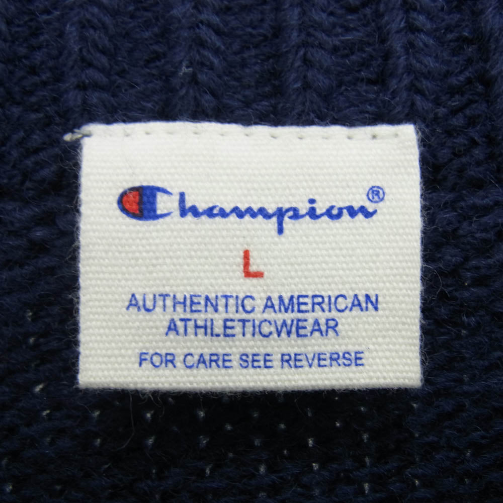 Champion チャンピオン 24FW C8-A606 直営限定コレクション ジップ ウール ジャケット ネイビー系 L【中古】