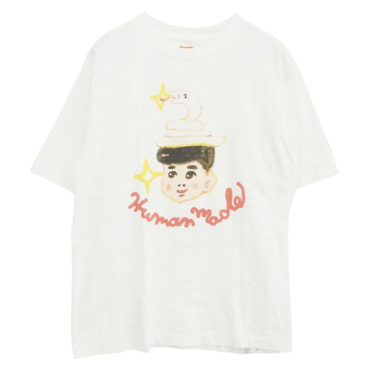 HUMAN MADE ヒューマンメイド × KEIKO SOOTOME T SHIRT 五月女ケイ子 半袖 プリント Tシャツ ホワイト系 L【中古】
