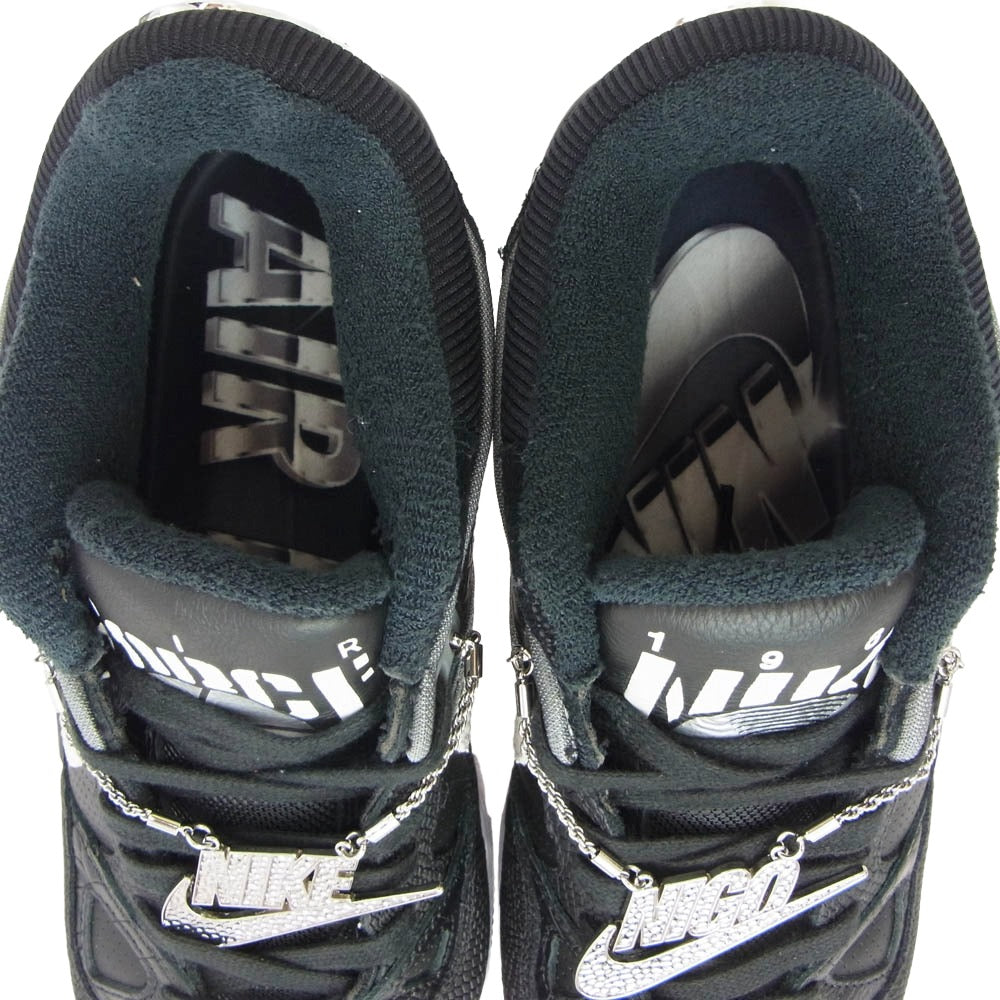 NIKE ナイキ HF7630-001 × NIGO Air Force 3 Low Black White (Heel Logo NIGO) ニゴー エアフォース3 ロー ブラック ホワイト (ヒールロゴ NIGO) ブラック系 26cm【美品】【中古】