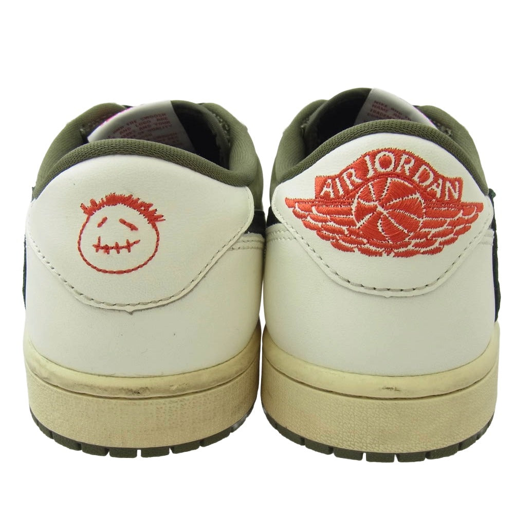 NIKE ナイキ DM7866-200 ×Travis Scott Air Jordan 1 Low OG SP Reverse Oliveトラヴィススコット エアジョーダン1 ロー OG SP リバースオリーブ カーキ系 26cm【中古】