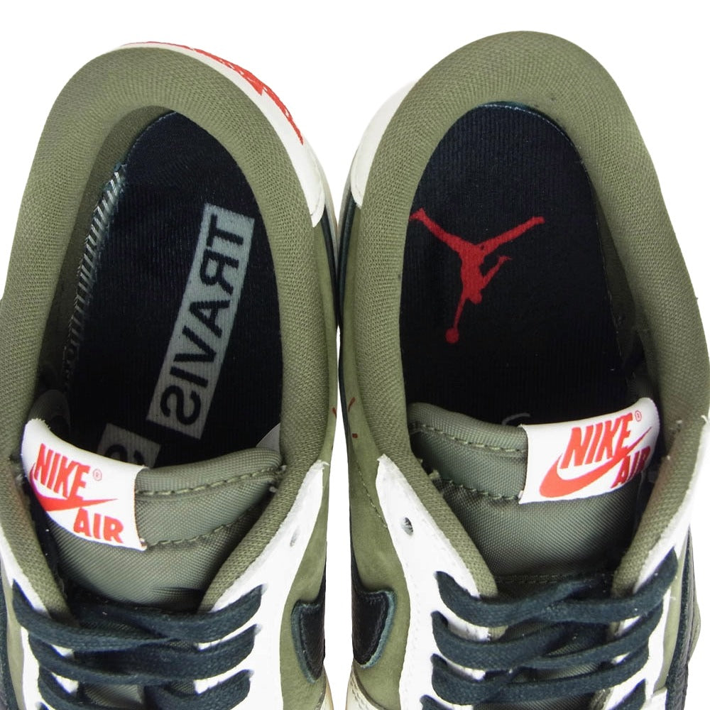 NIKE ナイキ DM7866-200 ×Travis Scott Air Jordan 1 Low OG SP Reverse Oliveトラヴィススコット エアジョーダン1 ロー OG SP リバースオリーブ カーキ系 26cm【中古】
