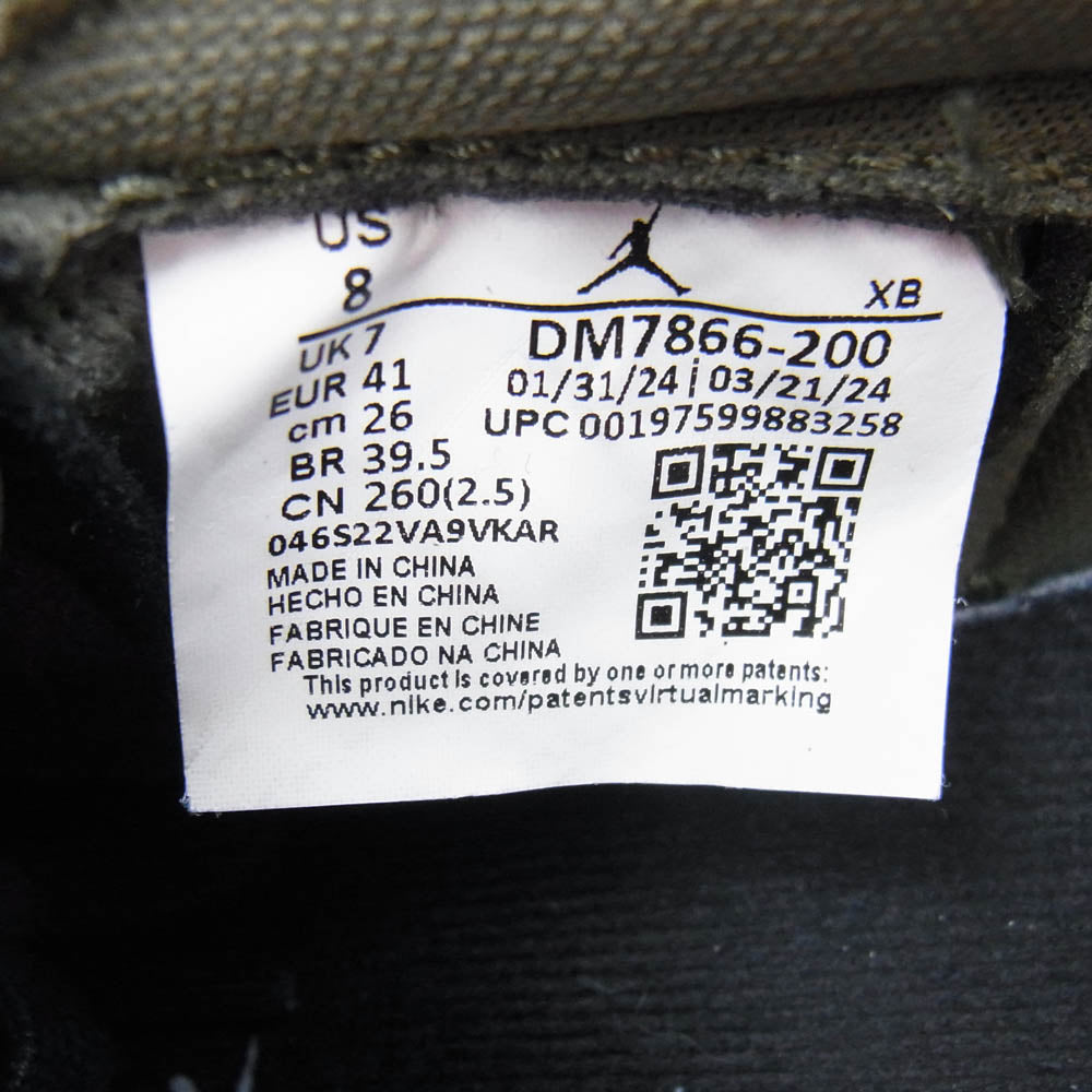 NIKE ナイキ DM7866-200 ×Travis Scott Air Jordan 1 Low OG SP Reverse Oliveトラヴィススコット エアジョーダン1 ロー OG SP リバースオリーブ カーキ系 26cm【中古】