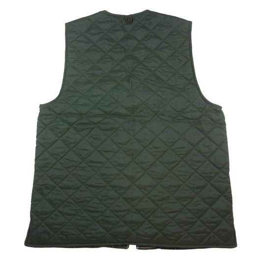 Barbour バブアー 25077 英国製 CLASSIC ZIP IN LINER クラシックジップインライナー キルティング ライナー ベスト カーキ系【中古】