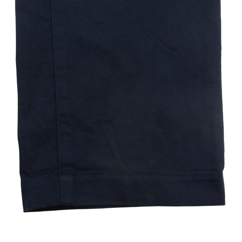 COMME des GARCONS HOMME コムデギャルソンオム 23AW HL-P028 1タック 1プリーツ コットンチノ ワークパンツ チノパンツ テーパード トラウザーズ ネイビー系 XS【中古】