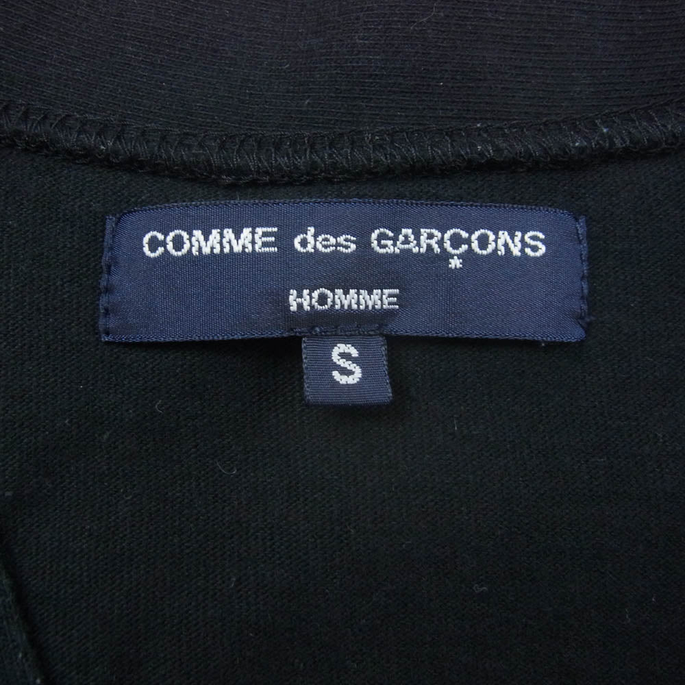 COMME des GARCONS HOMME コムデギャルソンオム 22SS AD2021 HI-T014 度詰め天竺 ナイロンポケット Vネック カーディガン ブラック系 S【中古】