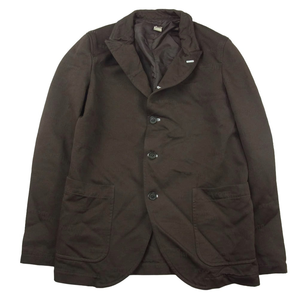 COMME des GARCONS コムデギャルソン 24AW FN-J501 SHIRT シャツ Strong will ロゴ ジャガード エステル 縮絨 4B テーラードジャケット カーキ系 S【中古】