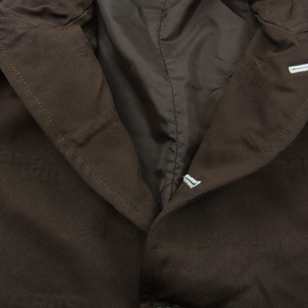 COMME des GARCONS コムデギャルソン 24AW FN-J501 SHIRT シャツ Strong will ロゴ ジャガード エステル 縮絨 4B テーラードジャケット カーキ系 S【中古】