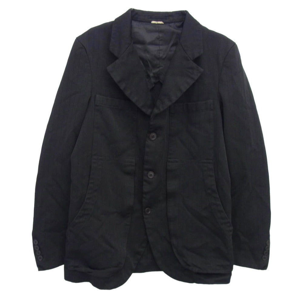 COMME des GARCONS コムデギャルソン AD2023 DM-J043 エステル製品加工 ポリ縮絨 ポリエステル テーラードジャケット ブラック系 S【中古】