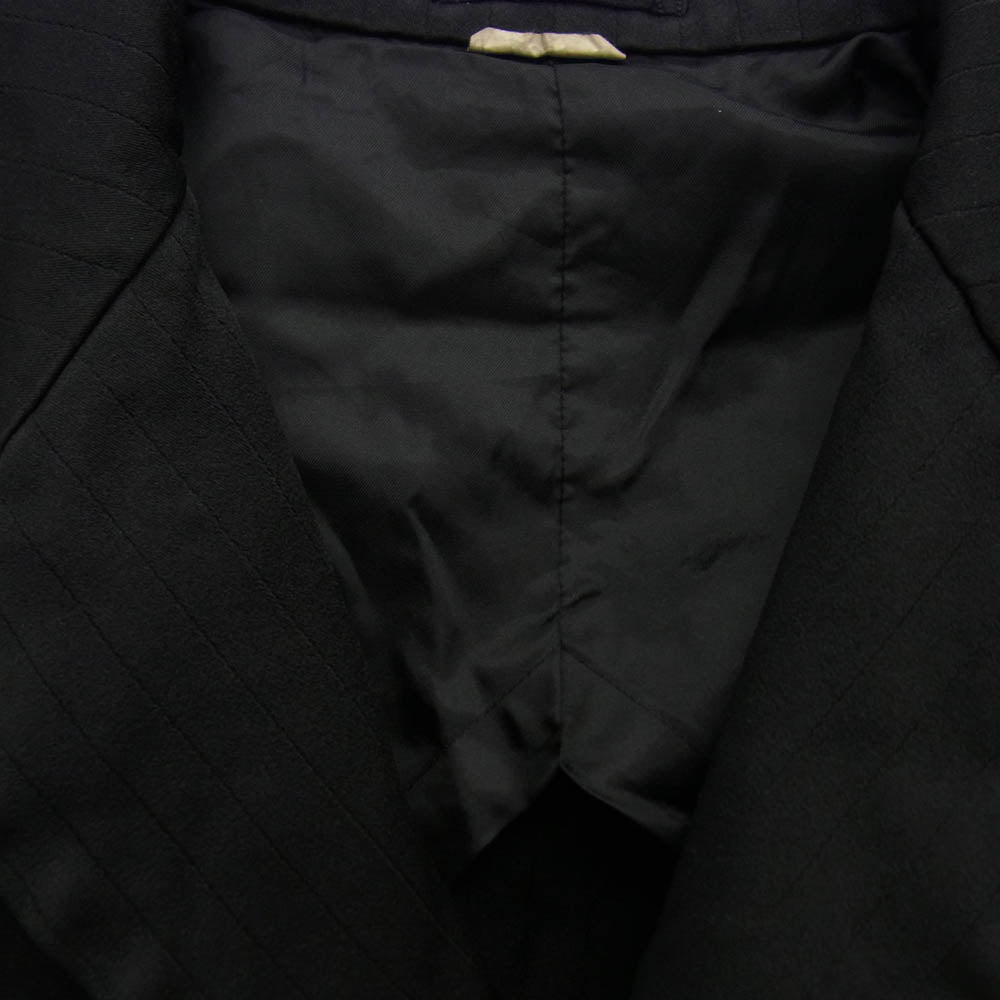 COMME des GARCONS コムデギャルソン AD2023 DM-J043 エステル製品加工 ポリ縮絨 ポリエステル テーラードジャケット ブラック系 S【中古】