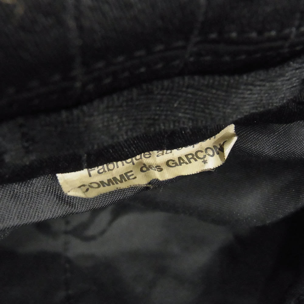 COMME des GARCONS コムデギャルソン AD2023 DM-J043 エステル製品加工 ポリ縮絨 ポリエステル テーラードジャケット ブラック系 S【中古】