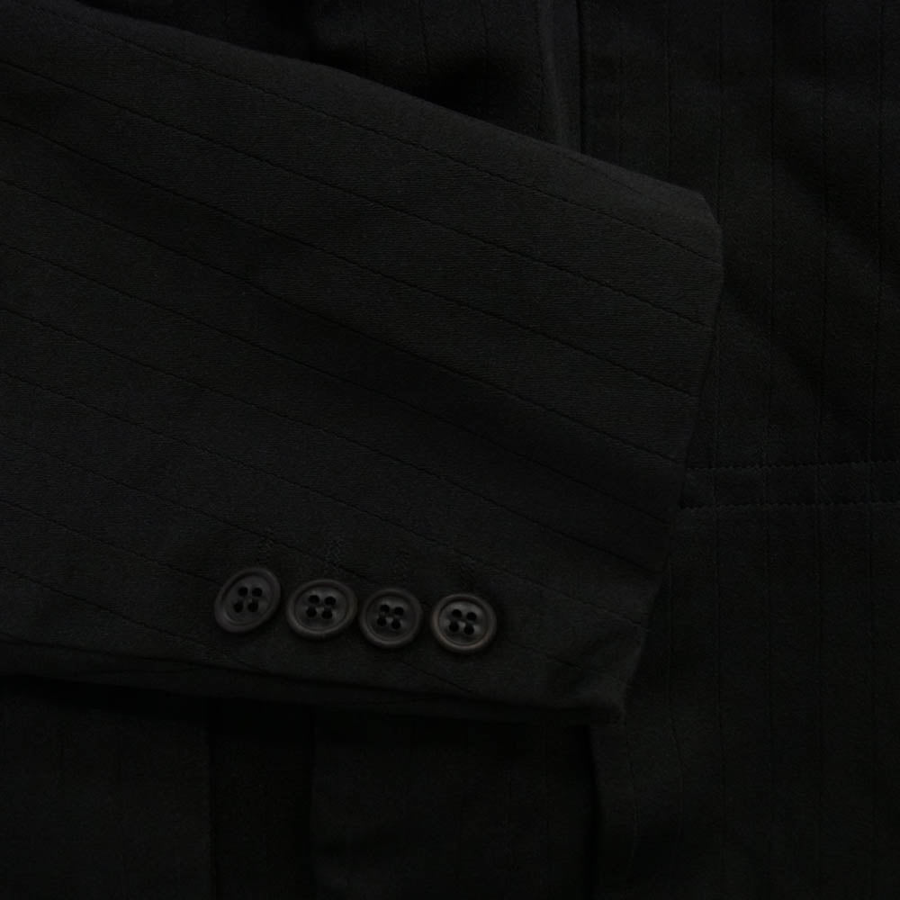 COMME des GARCONS コムデギャルソン AD2023 DM-J043 エステル製品加工 ポリ縮絨 ポリエステル テーラードジャケット ブラック系 S【中古】