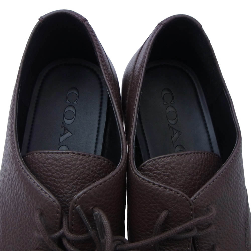 COACH コーチ GRAHAM DERBY グラハム ダービー レザー レースアップ シューズ ブラウン系 US 9.5D【美品】【中古】