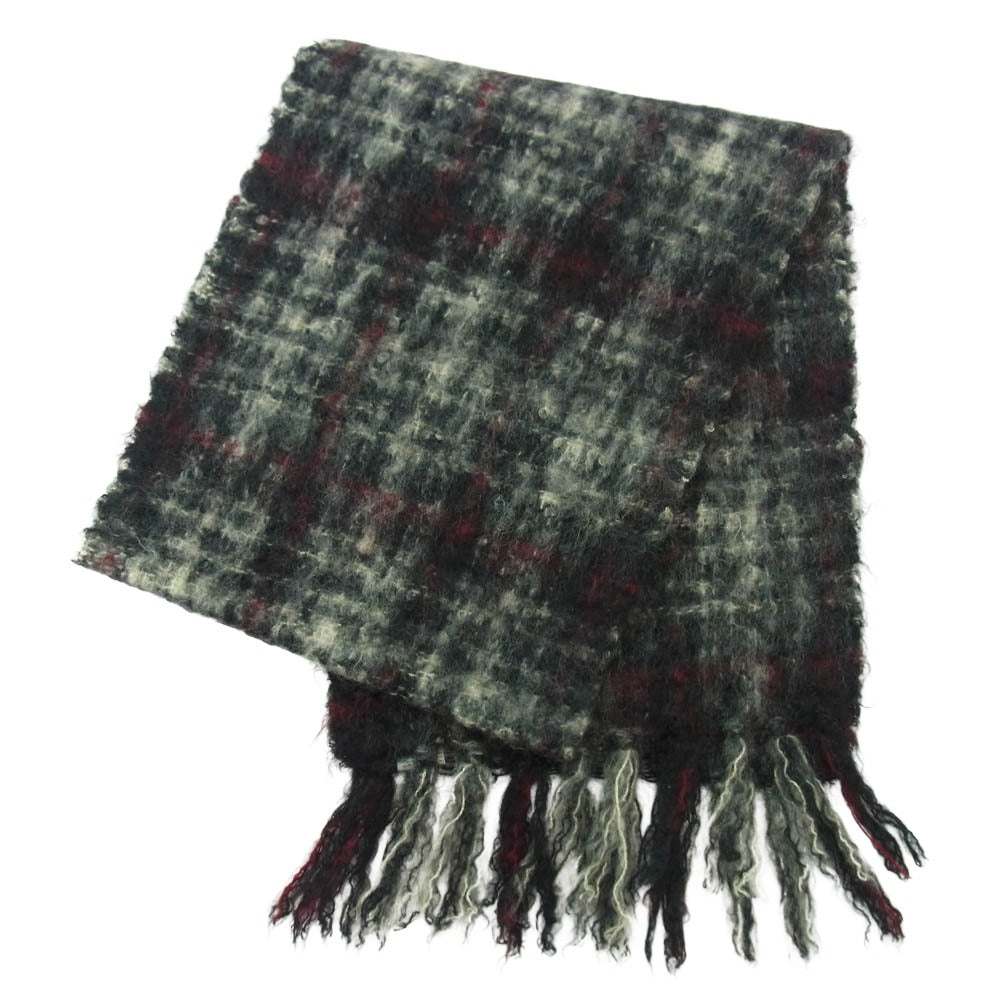 Faliero Sarti ファリエロサルティ イタリア製 モヘヤ シルク混 フリンジ マフラー ストール マルチカラー系【中古】