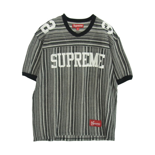 Supreme シュプリーム 25SS Open Knit Football Top オープンニット フットボール トップ カットソー グレー系 M【中古】