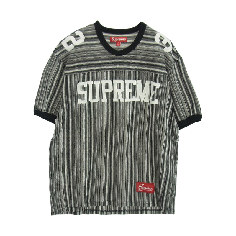 Supreme シュプリーム 25SS Open Knit Football Top オープンニット フットボール トップ カットソー グレー系 M【中古】