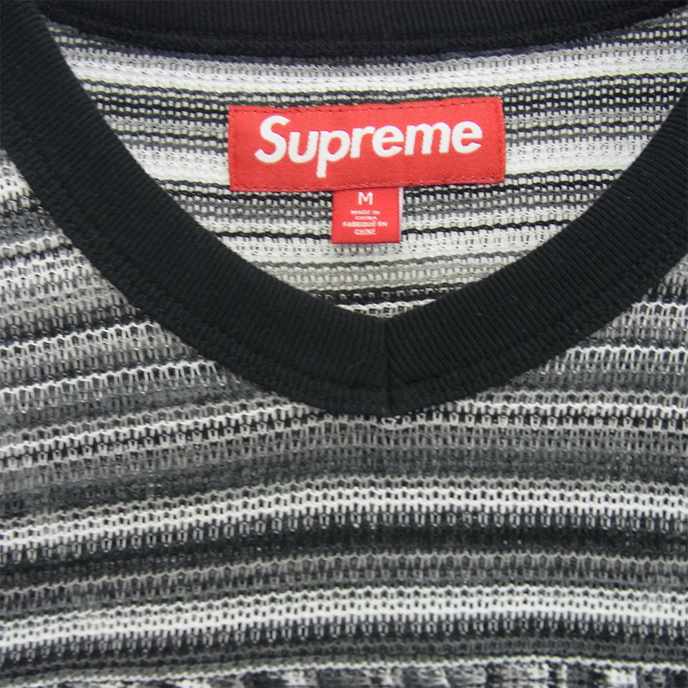 Supreme シュプリーム 25SS Open Knit Football Top オープンニット フットボール トップ カットソー グレー系 M【中古】