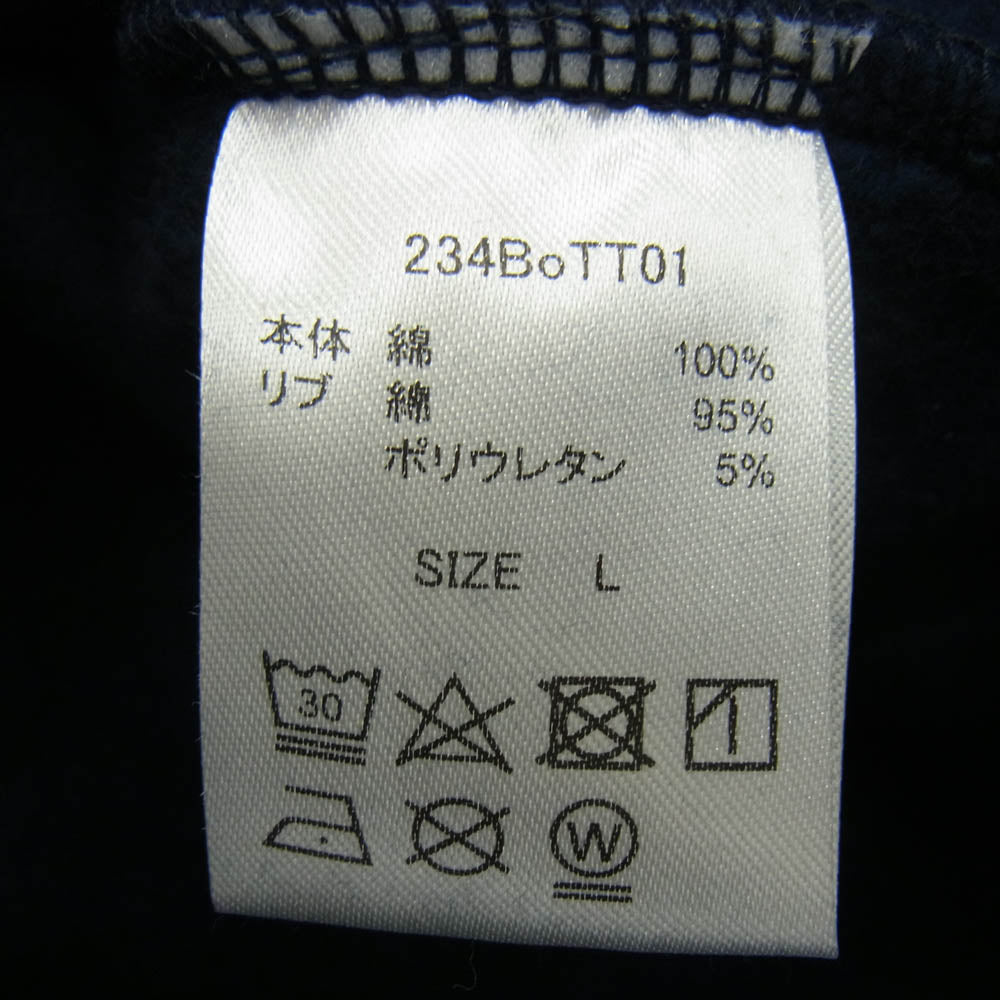 BOTT ボット OG Logo Pullover Hoodie ロゴ刺繍 プルオーバー パーカー フーディー ネイビー系 L【中古】