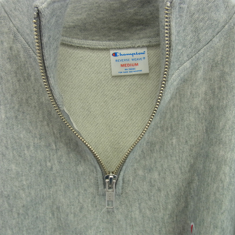 Champion チャンピオン C3-Z005 ハーフジップ リバースウィーブ スウェットシャツ グレー系 M【新古品】【未使用】【中古】