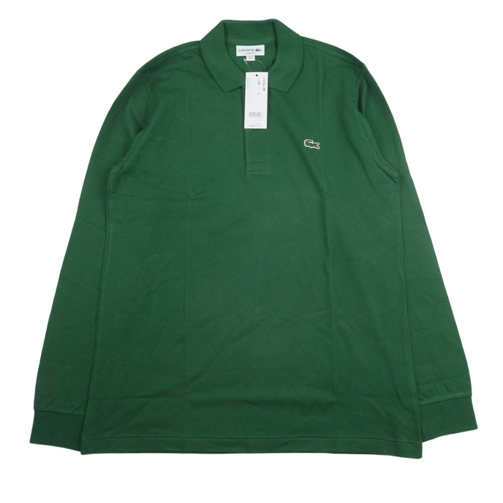 LACOSTE ラコステ L1312LJ-99 ロゴワッペン 長袖 ポロシャツ グリーン系 3【新古品】【未使用】【中古】