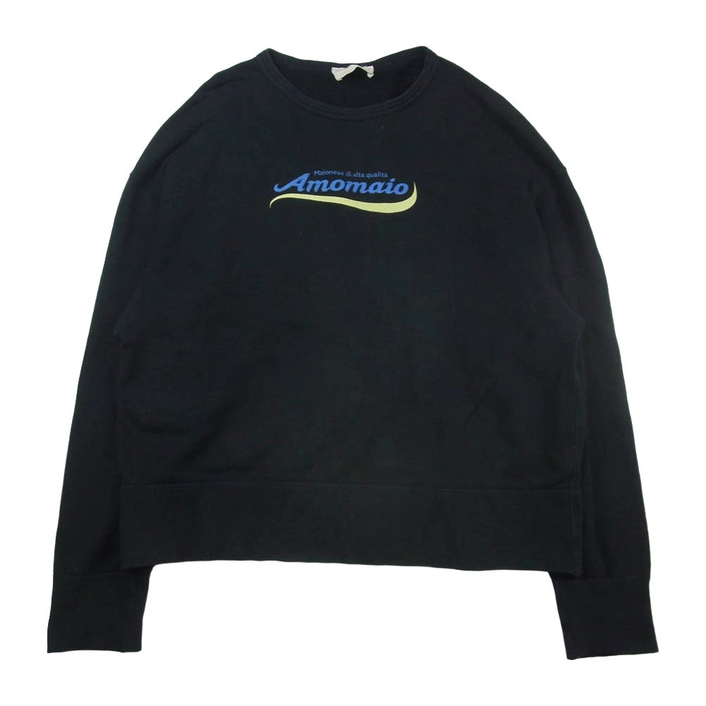 ダイレマ DLMS21011 Amomaio プリント クルーネック スウェット トレーナー ブラック系 F【中古】