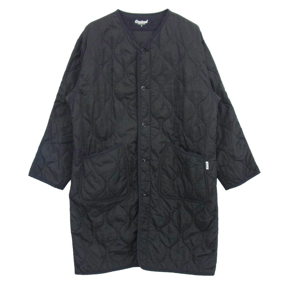 ORCIVAL オーシバル OR-A0080 ノーカラー キルト キルティング コート ブラック系 2【中古】