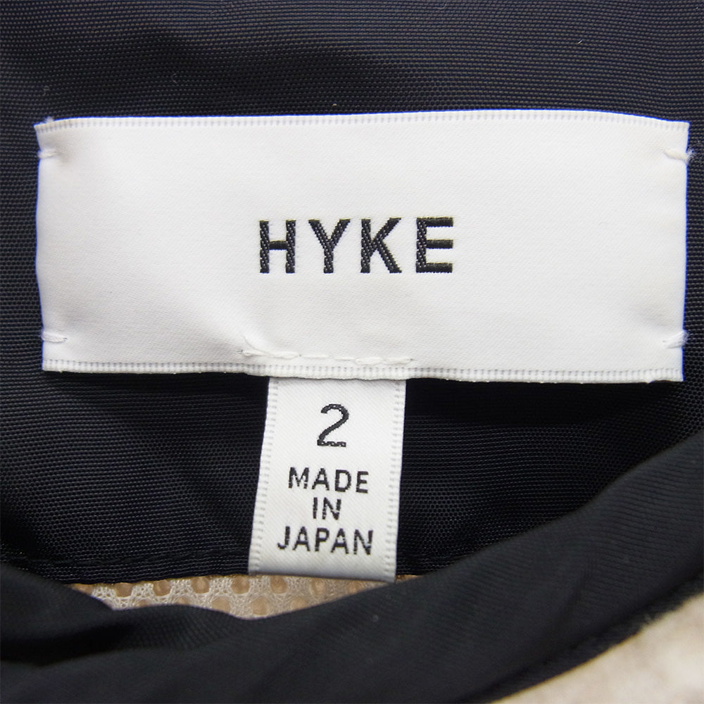 HYKE ハイク 21AW 212-17175 FAUX SHEARLING COAT ノーカラー ボア フリース コート オフホワイト系 2【中古】