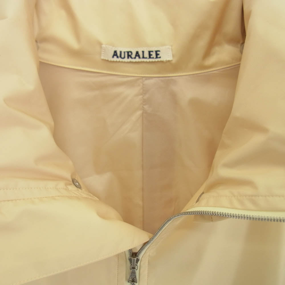 AURALEE オーラリー 24SS A24SC04SL HARD TWIST POLYESTER SATIN LAMINATE ZIP COAT ハードツイスト ジップ レイン コート イエロー系 1【中古】