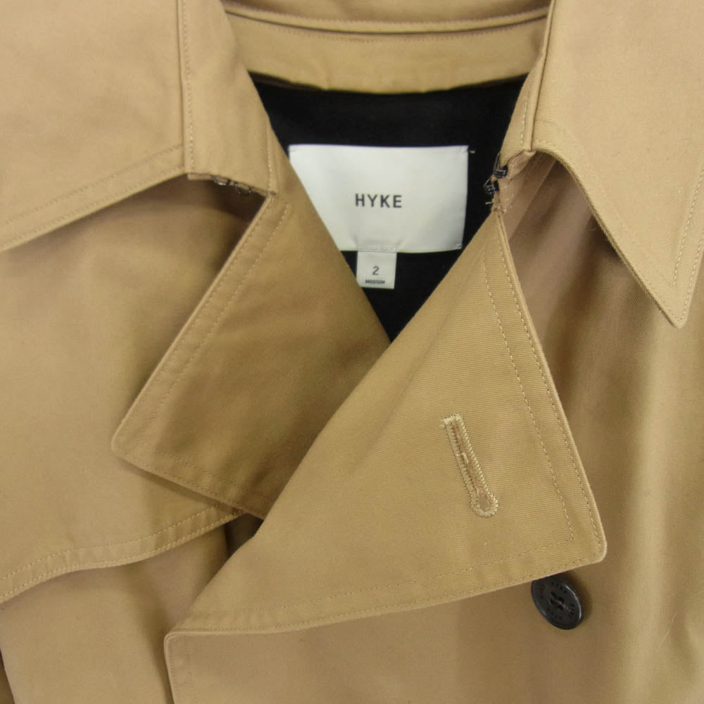 HYKE ハイク 222-17294 BIG FIT ビッグフィット トレンチ コート カーキ系 2【中古】