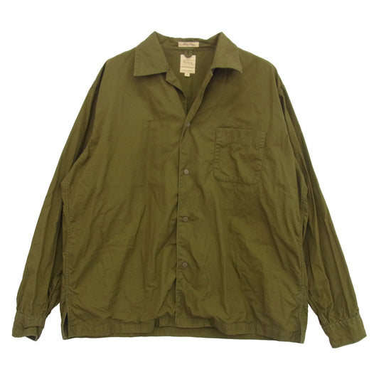 サンカ オーバーシャツ 長袖 シャツ ジャケット オリーブ カーキ系 3【中古】