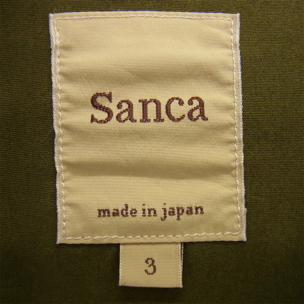 サンカ オーバーシャツ 長袖 シャツ ジャケット オリーブ カーキ系 3【中古】
